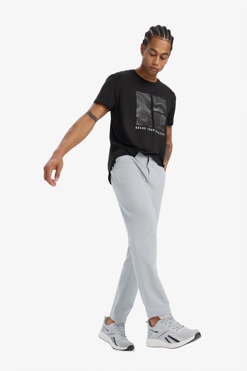 DeFacto Grey Man DeFactoFit Slim Fit Double Pocket Standard Leg Sports Joggers Casual - Image 1